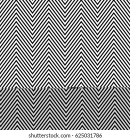 Zigzag lines. Jagged stripes. Seamless surface pattern design with wavy linear ornament. Repeated chevrons wallpaper. Digital paper for page fills, web designing, textile print. Vector illustration.