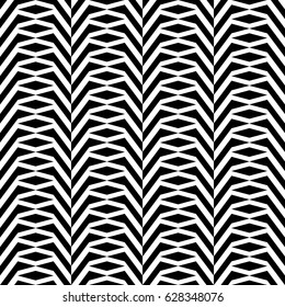 Zigzag lines. Jagged stripes. Seamless surface pattern design with triangular waves ornament. Repeated chevrons wallpaper. Herringbone motif. Digital paper for page fills, web designing, textile print