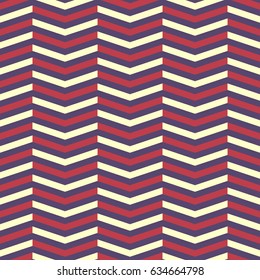 Zigzag lines. Jagged stripes. Seamless surface pattern design with triangular waves ornament. Repeated chevrons wallpaper. Herringbone motif. Digital paper, page fills, web designing, textile print.