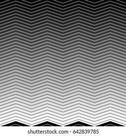 Zigzag lines. Jagged stripes. Seamless surface pattern design with triangular waves ornament. Repeated chevrons wallpaper. Digital paper for page fills, web designing, textile print. Vector art.