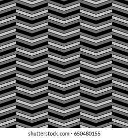 Zigzag lines. Jagged stripes. Seamless surface pattern design with triangular waves ornament. Repeated chevrons wallpaper. Herringbone motif. Digital paper, page fills, web designing, textile print.