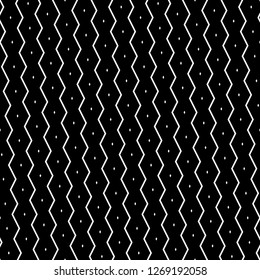 Zigzag lines, mini rhombuses background. Folk backdrop. Ethnic motif. Digital paper, textile print, web design. Seamless pattern.Jagged stripes, micro diamonds ornament.