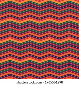 Zigzag lines ornament. Seamless pattern. Jagged stripes motif. Waves ornate. Curves image. Wavy figures background. Geometric vector. Ethnic digital paper, tribal textile print, abstract web design.