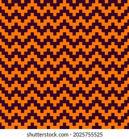 Zigzag lines ornament. Seamless pattern. Jagged stripes motif. Waves ornate. Curves image. Wavy figures background. Geometric digital paper. Ethnic textile print, web design. Vector art work.