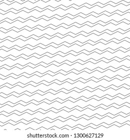 Zigzag lines ornament.Curves image. Jagged stripes motif. Linear backdrop. Digital paper, textile print, web design. Seamless pattern. Triangular waves background