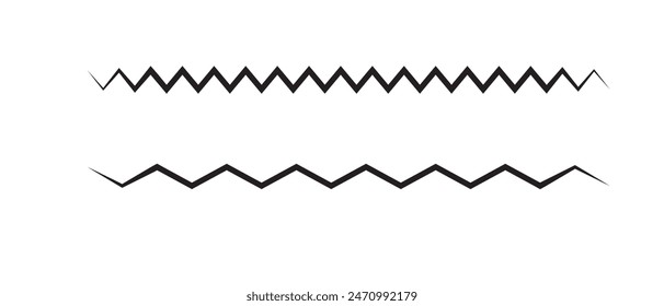 zigzag lines pattern on black. Wave line ,wavy pattern and squiggly horizontal curvy lines. Abstract style zigzag lines. Vector illustration.