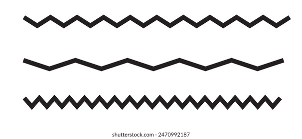 zigzag lines pattern on black. Wave line ,wavy pattern and squiggly horizontal curvy lines. Abstract style zigzag lines. Vector illustration.