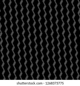 Zigzag lines, polygons ornament. Jagged stripes, figures motif. Triangular waves background. Ethnic backdrop. Digital paper, textile print, web design. Seamless pattern.