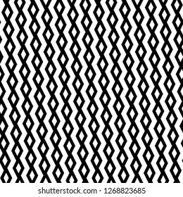 Zigzag lines, rhombuses background. Jagged stripes, diamonds ornament. Ethnic motif. Folk backdrop. Digital paper, textile print, web design. Seamless pattern.