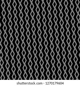Zigzag lines, rhombuses background. Jagged stripes, diamonds ornament. Tribal backdrop. Ethnic motif. Digital paper, textile print, web design. Seamless pattern.
