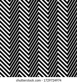 Zigzag lines seamless pattern. Angled jagged stripes ornament. Linear waves motif. Curves print. Striped background. Tilted broken line shapes wallpaper. Slanted wavy stripe figures. Vector artwork.