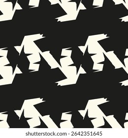 Zigzag lines. Serrated stripes. Seamless surface construction with triangular wave ornament. Repeating chevron wallpaper. 