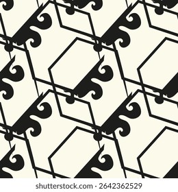Zigzag lines. Serrated stripes. Seamless surface construction with triangular wave ornament. Repeating chevron wallpaper.  - Powered by Shutterstock - Get 15% off with code: PIKWIZARD15