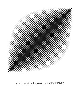 Zigzag lines sound wave, leaf icon. A symbol made from speed lines. Isolated on a white background.