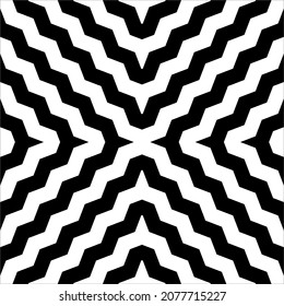 Zig-zag Lines Stripes Motifs Pattern.  Decoration for Interior, Exterior, Carpet, Textile, Garment, Cloth, Silk, Tile, Plastic, Paper, Wrapping, Wallpaper, Pillow, Sofa, Background, Ect. Vector