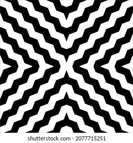 Zig-zag Lines Stripes Motifs Pattern.  Decoration for Interior, Exterior, Carpet, Textile, Garment, Cloth, Silk, Tile, Plastic, Paper, Wrapping, Wallpaper, Pillow, Sofa, Background, Ect. Vector