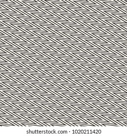 Zigzag lines surface. Jagged stripes seamless pattern. Vector design with triangular waves. Repeated chevrons wallpaper ornament.