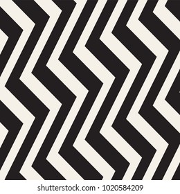 Zigzag lines surface. Jagged stripes seamless pattern. Vector design with triangular waves. Repeated chevrons wallpaper ornament.