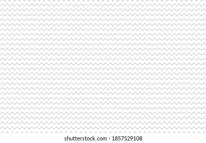 Zigzag lines, thin gray lines, stripes on a white background. Packaging. Vector illustration.