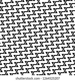 Zigzag lines, triangles background. Geometric ornament. Jagged stripes, triangular shapes motif. Linear backdrop. Digital paper, textile print, web design. Seamless pattern.