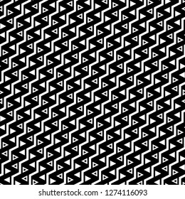 Zigzag lines, triangles background. Geometric ornament. Geometrical backdrop. Digital paper, textile print, web design.Jagged stripes, triangular shapes motif. Seamless pattern