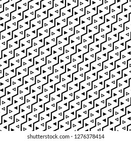 Zigzag lines, triangles background. Geometric ornament. Geometrical backdrop. Digital paper, textile print, web design.Jagged stripes, triangular shapes motif. Seamless pattern.