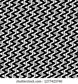 Zigzag lines, triangles background. Geometrical backdrop. Digital paper, textile print, web design. Geometric ornament. Jagged stripes, triangular shapes motif. Seamless pattern.