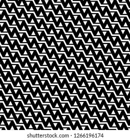 Zigzag lines, triangles background. Jagged stripes, triangular shapes motif. Geometric ornament. Geometrical backdrop. Digital paper, textile print, web design. Seamless pattern