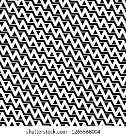 Zigzag lines, triangles background.Geometric ornament. Geometrical backdrop. Jagged stripes, triangular shapes motif. Digital paper, textile print, web design. Seamless pattern.