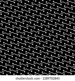 Zigzag lines, triangles ornament. Digital paper, textile print, web design. Jagged stripes, triangular shapes motif. Seamless pattern. Linear backdrop. Geometric background