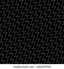 Zigzag lines, triangles ornament. Geometric background. Linear backdrop. Digital paper, textile print, web design. Jagged stripes, triangular shapes motif. Seamless pattern
