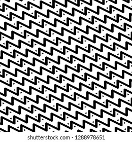 Zigzag lines, triangles ornament. Geometric background. Digital paper, textile print, web design. Seamless pattern. Jagged stripes, triangular shapes motif. Linear backdrop.