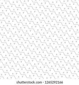 Zigzag lines, triangles ornament. Jagged stripes, triangular shapes motif. Geometric background. Linear backdrop. Digital paper, textile print, web design. Seamless pattern.
