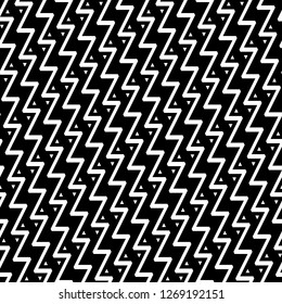 Zigzag lines, triangles ornament. Jagged stripes, triangular shapes motif. Linear backdrop. Geometric background. Digital paper, textile print, web design. Seamless pattern