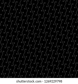 Zigzag lines, triangles ornament. Jagged stripes, triangular shapes motif. Geometric background. Linear backdrop. Digital paper, textile print, web design. Seamless pattern