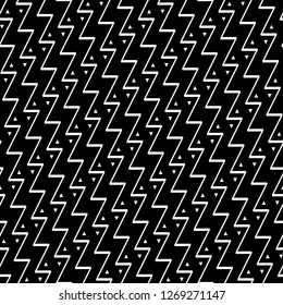 Zigzag lines, triangles ornament. Jagged stripes, triangular shapes motif. Linear backdrop. Geometric background. Digital paper, textile print, web design. Seamless pattern