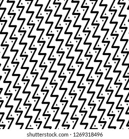 Zigzag lines, triangles ornament. Jagged stripes, triangular shapes motif. Linear backdrop. Digital paper, textile print, web design. Geometric background. Seamless pattern.