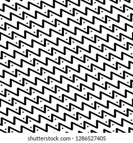 Zigzag lines, triangles ornament. Seamless pattern. Jagged stripes, triangular shapes motif. Linear backdrop. Geometric background. Digital paper, textile print, web design.
