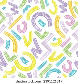 Zigzag lines and triangles vector collection. Simple geometric color shapes. Memphis design, retro geometric elements. Hand drawn vector zigzag brush strokes. Isolated black shapes.