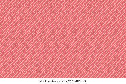 Zigzag lines vector pattern within red background. Modern flat batik pattern. Suitable for design template and element.