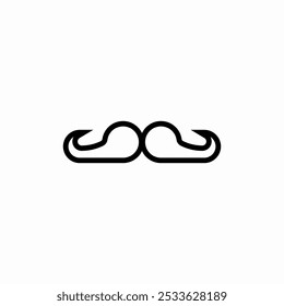 zigzag moustache icon sign vector