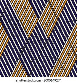 Zigzag orange and blue segments. Seamless vector illustration eps 10.