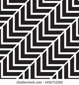 Zigzag pattern. Black and white background. Vector illustration