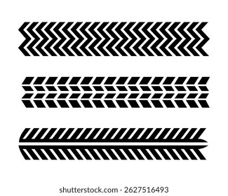 Ensemble de bordure à motif en zigzag noir, titres de pneu de voiture 