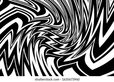 Zigzag pattern. Decorative design. Modern abstract template with black zigzag