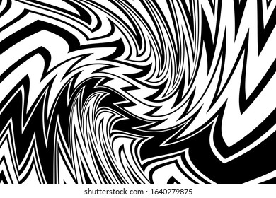Zigzag pattern. Decorative design. Modern abstract template with black zigzag