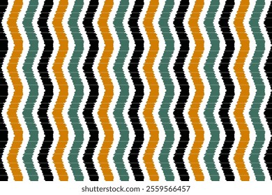 Zigzag pattern Ethnic abstract ikat art. Seamless pattern in tribal, folk embroidery, and Mexican style. Aztec chevron art ornament print.Design for carpet, wallpaper, clothing, wrapping, fabric