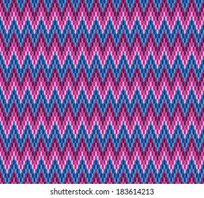 Zigzag pattern to fabric, fashion design.