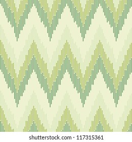 Zigzag pattern in green color. Seamless texture.