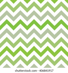 Zigzag pattern in green isolated on white. 
